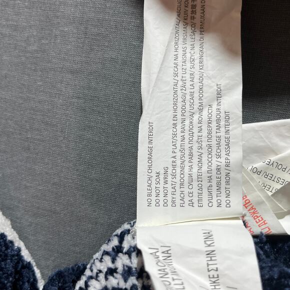 MINKPINK Sweater Womens Small Blue White Zebra Striped Knit Pullover Long Sleeve - Picture 6 of 9